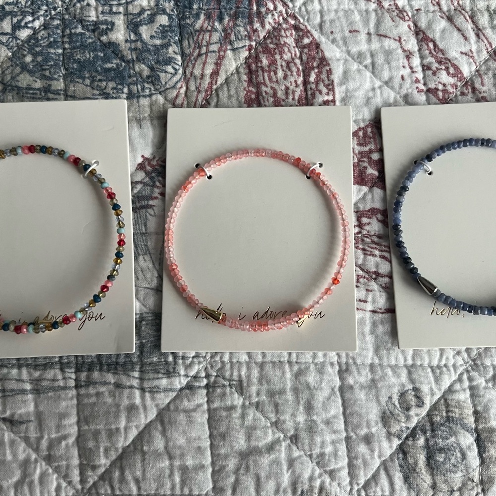 Set of Three Beaded Bracelets